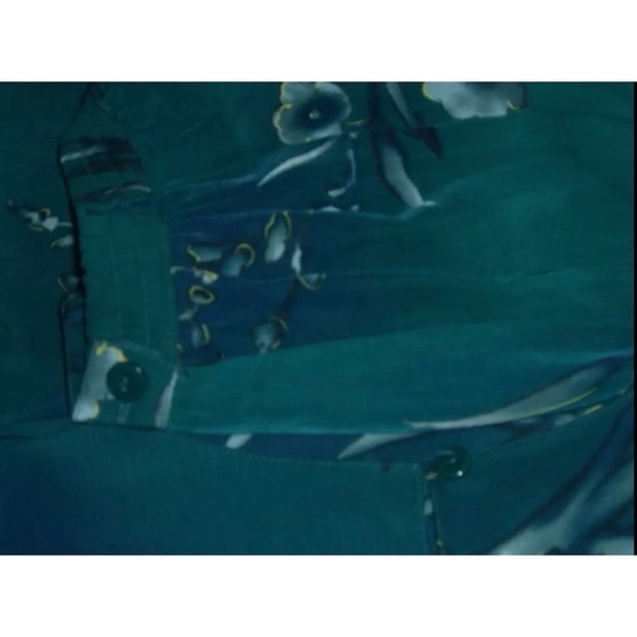 Vintage Momentum Outfit Blouse Skirt Flower Floral Cottagecore Green Spring Sz M - Picture 11 of 14